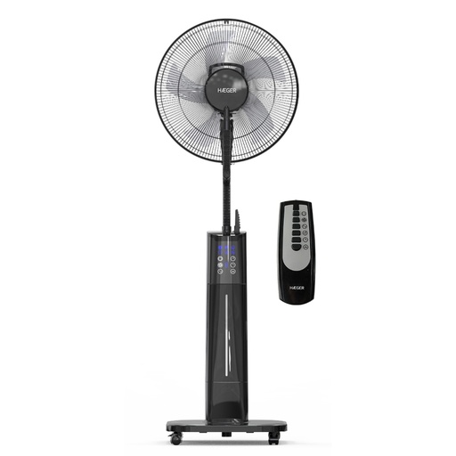 [41218] VENTILADOR DE PIE DIGITAL CON HUMIFICADOR BLACK MIST II NEGRO HAEGER