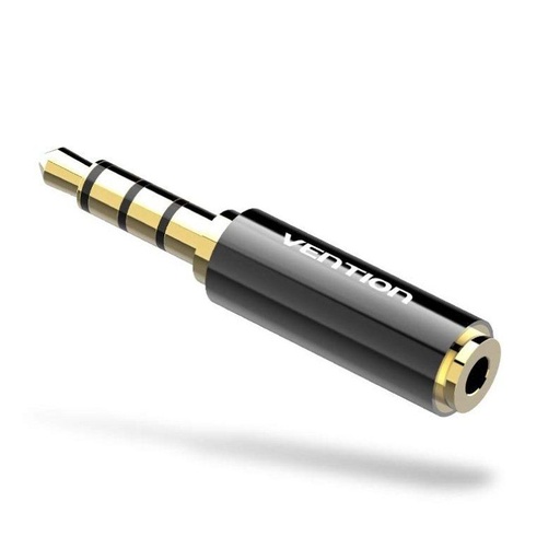 [41177] ADAPTADOR AUDIO JACK 3.5/M JACK 2.5/H NEGRO VENTION