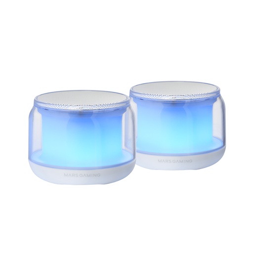 [41174] ALTAVOCES GAMING MS-AURA 5.3 RGB BLANCO MARS GAMING