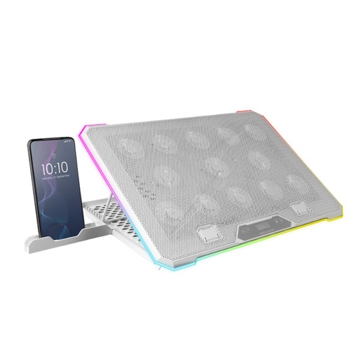 [41162] NOTEBOOK COOLER PAD MNBC13 A-RGB BLANCO MARS GAMING