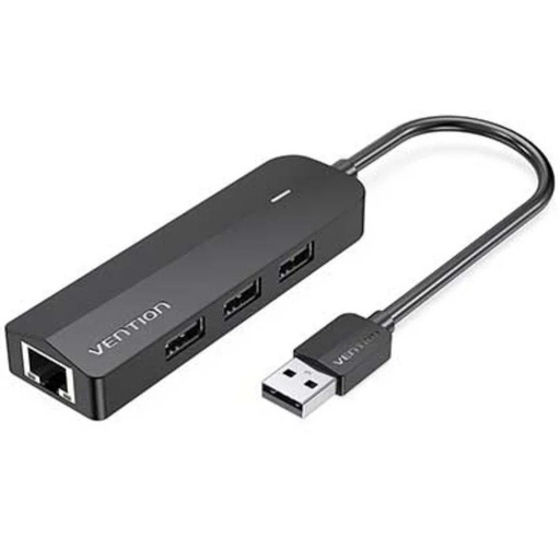 [41118] DOCKING STATION 5 PUERTOS USB-A 3xUSB 2.0/1xRJ45/MICRO-B NEGRO VENTION