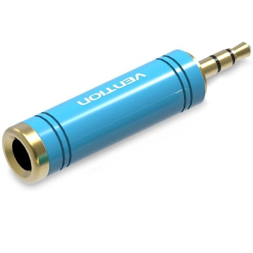 [41071] ADAPTADOR AUDIO JACK 6.5/H JACK 3.5/M AZUL VENTION