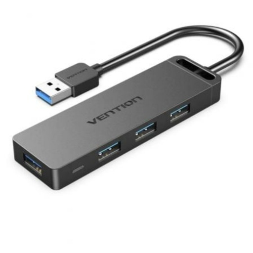 [40968] HUB 4 PUERTOS USB 3.0 4xUSB MICRO USB PD GRIS VENTION