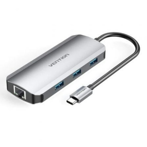 [40967] DOCKING STATION 6 PUERTOS USB-C 1xHDMI/3xUSB-A/1xRJ45/1xUSB-C PD GRIS VENTION