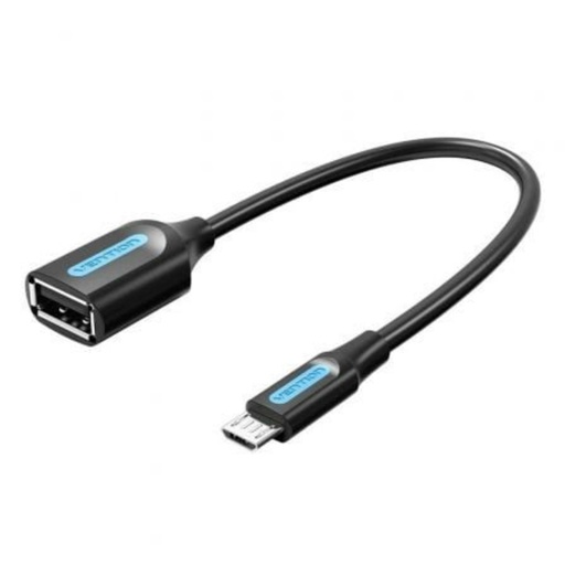 [40952] CABLE USB 2.0 MICRO USB/M A USB-A/H 0.15 M NEGRO VENTION
