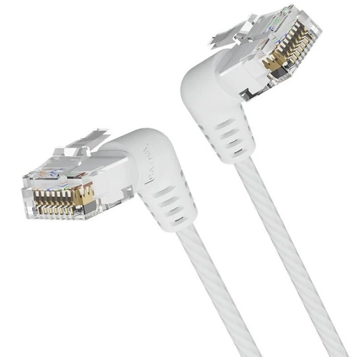 [40849] CABLE DE RED LATIGUILLO ACODADO RJ45 UTP CAT6A AWG32 1 M BLANCO VENTION