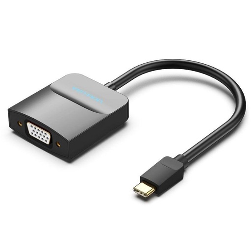 [40629] ADAPTADOR CONVERSOR USB-C A VGA/H NEGRO VENTION