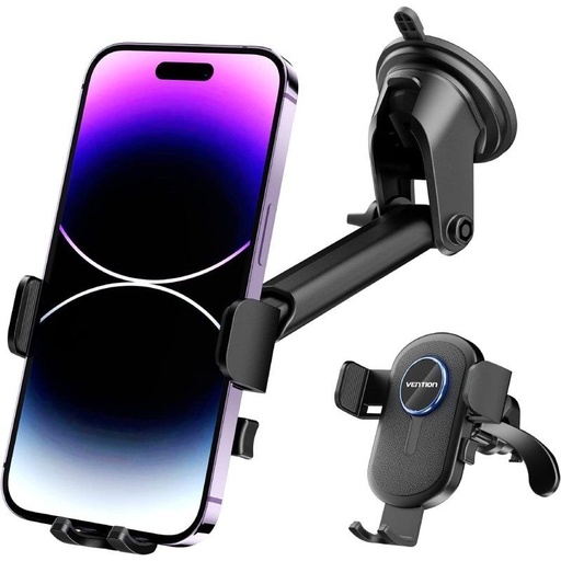 [40608] SOPORTE COCHE CON BRAZO TELESCOPICO SMARTPHONE NEGRO VENTION