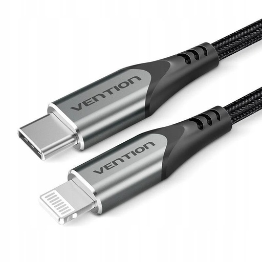[40568] CABLE 2.0 USB-C A LIGHTNING 1 M GRIS VENTION