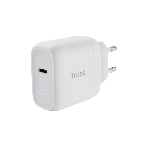 [40495] CARGADOR PARED/VIAJE USB-C 45W MAXO BLANCO TRUST