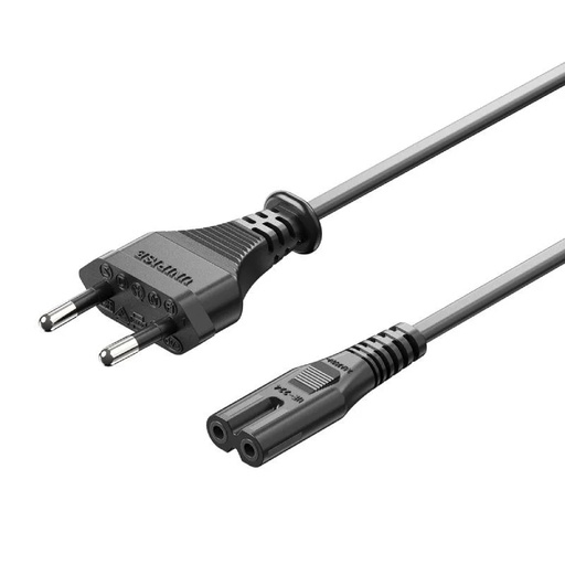 [40463] CABLE ALIMENTACION FORMA 8 CEE7/16/M-C7/H 1.8 M NEGRO VENTION