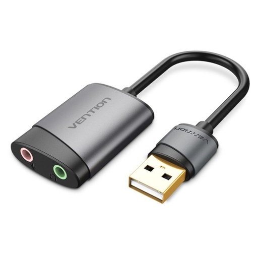 [40398] TARJETA SONIDO 2xJACK/H 3.5 NEGRO VENTION
