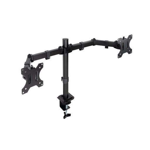 [40278] SOPORTE MESA 2 PANTALLAS GIRATORIO E INCLINABLE 17"-27" TOOQ