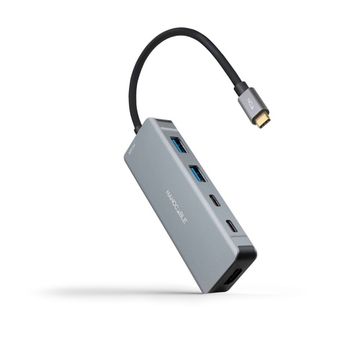 [40047] HUB USB-C 6 PUERTOS USB 3.2 15 CM NANOCABLE