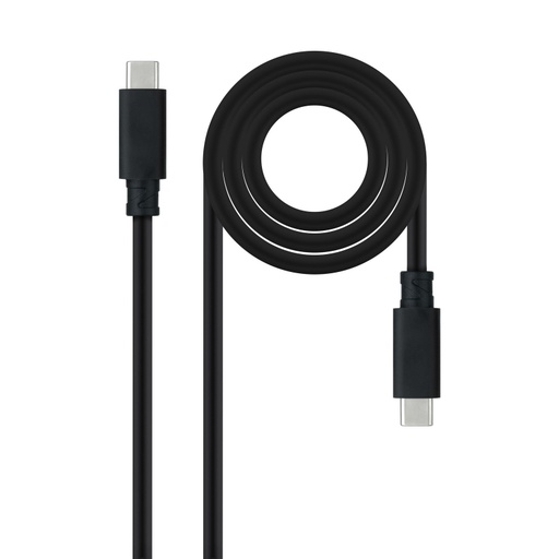 [40025] CABLE USB 3.2 GEN2 20Gbps 5A 4K/60Hz, USB-C/M USB-C/M 3 M NEGRO NANOCABLE