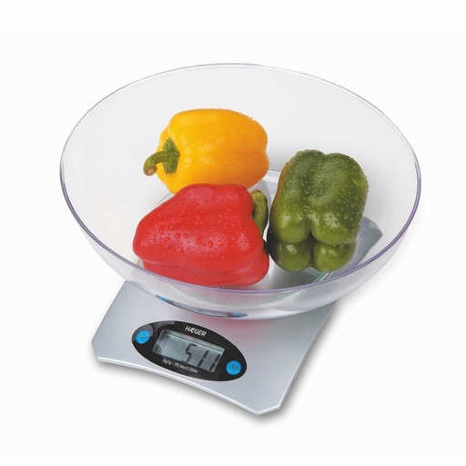 [39907] BASCULA ELECTRONICA DE COCINA CON BOL Y PANTALLA LCD SANTINI HAEGER