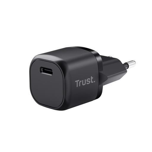 [39855] CARGADOR PARED/VIAJE ULTRARREDUCIDO USB-C PD 20W MAXO NEGRO TRUST