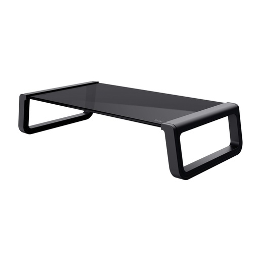 [39850] SOPORTE ELEVADOR MONTA PARA MONITOR DE CRISTAL TEMPLADO NEGRO TRUST