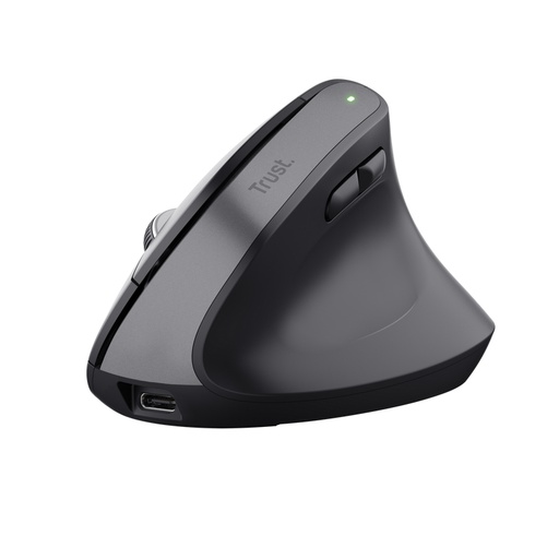 [39844] RATON OPTICO WIRELESS ERGONOMICO VERTICAL BAYO+ NEGRO TRUST
