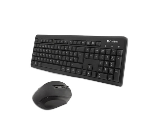 [39352] TECLADO + RATON WIRELESS NEGRO COO-KTR-02W COOLBOX