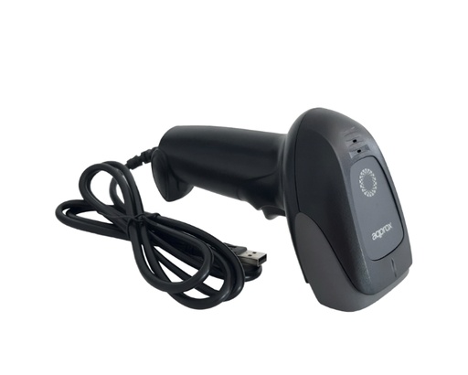 [39197] LECTOR CODIGO BARRAS LASER 2D APPLS22 USB NEGRO APPROX