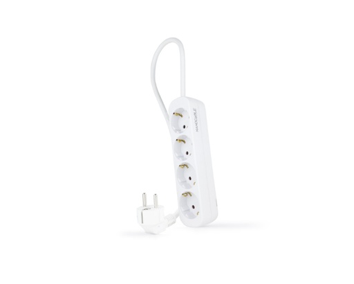 [39147] REGLETA PROTECTORA 4 TOMAS BLANCO NANOCABLE