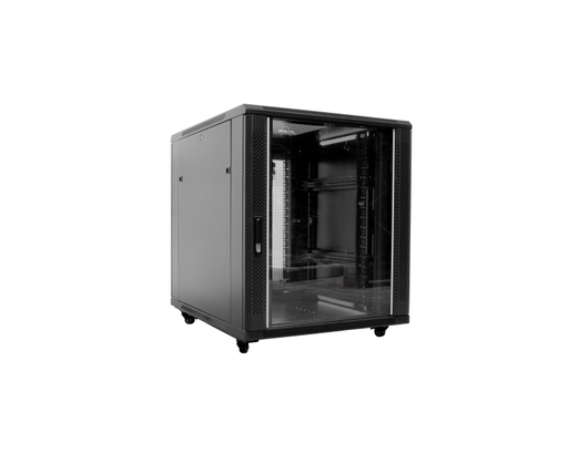 [38773] ARMARIO DE SUELO RACK 19´´ 18U 600x600 PUERTA DE CRISTAL