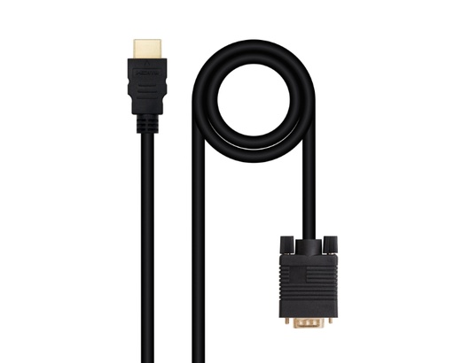 [38631] CONVERSOR HDMI A VGA 1.8 M NEGRO NANOCABLE