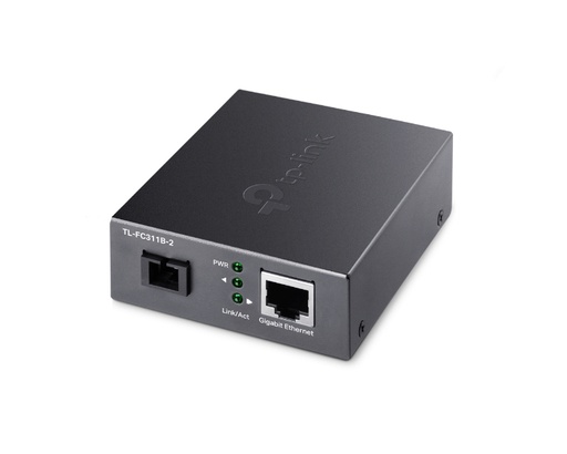 [38213] TP-LINK CONVERTIDOR MEDIOS WDM RJ45/FIBRA (2 KM) TL-FC311B-2