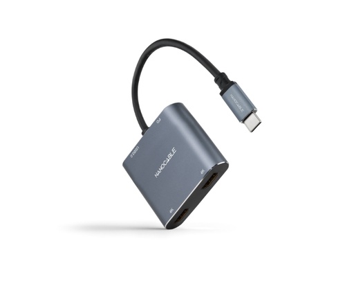 [38161] CONVERSOR USB-C A 2xHDMI/USB 2.0/PD 15CM NANOCABLE