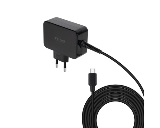 [38158] CARGADOR AUTOMATICO PORTATIL GAN USB-C PD 65W NEGRO TOOQ