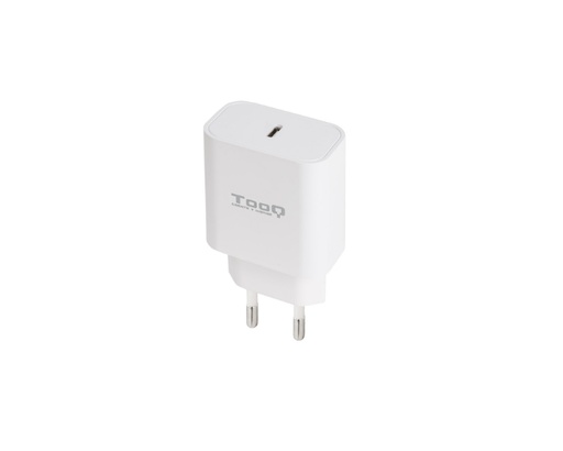 [38156] CARGADOR PARED USB-C/PD 20W BLANCO TOOQ