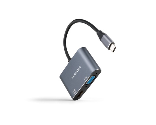 [38046] CONVERSOR USB-C A HDMI/VGA 15CM NANOCABLE