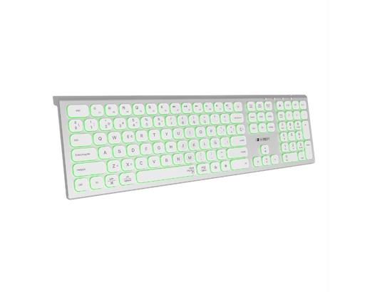 [37763] TECLADO WIRELESS MASTER RGB EXTENDIDO PLATA/BLANCO SUBBLIM