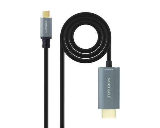 [37274] CONVERSOR USB-C A HDMI 2.1 8K 1.8M NEGRO NANOCABLE
