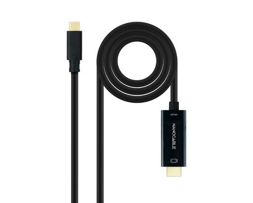 [37272] CONVERSOR USB-C A HDMI 1.4 4K 1.8M NEGRO NANOCABLE