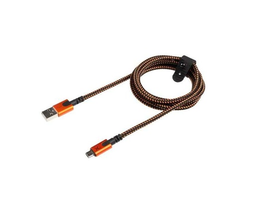 [37218] CABLE USB-A A MICROUSB 1.5M NEGRO/NARANJA XTORM
