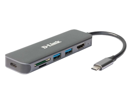 [37075] D-LINK DOCKING STATIO USB-C 6 EN 1 CON HDMI/LECTOR TARJETAS/SUMINISTRO ELECTRICO