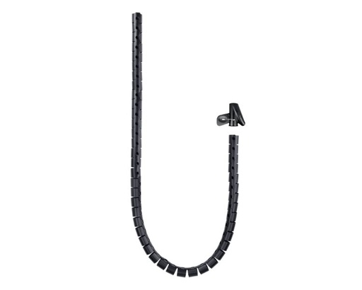[37029] ORGANIZADOR CABLES FLEXIBLE 25MM 3 M NEGRO NANOCABLE