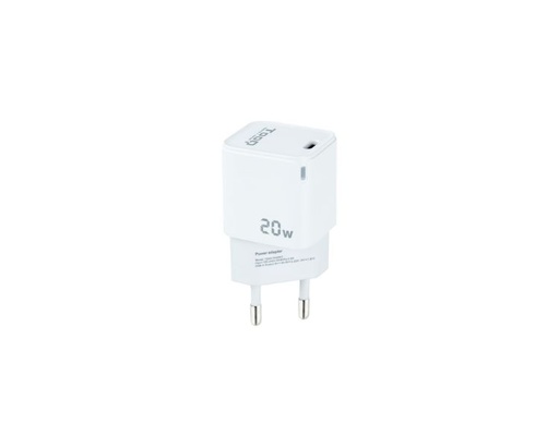 [36997] CARGADOR PARED/VIAJE USB-C/PD 20W BLANCO TOOQ