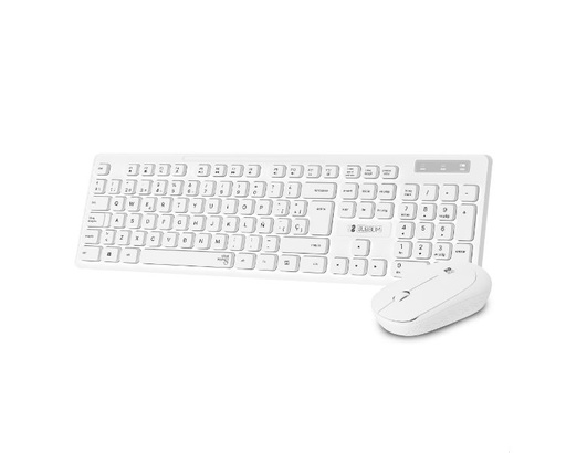 [36957] TECLADO + RATON BUSINESS SLIM SILENCIOSO WIRELESS BLANCO SUBBLIM