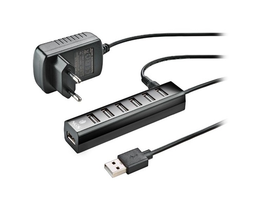 [36887] HUB 7 PUERTOS USB IHUB7 TINY + AC ADAPTER NGS