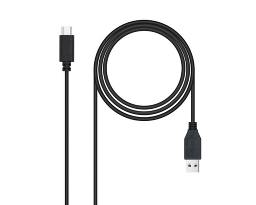 [36692] CABLE USB 3.1 GEN2 10Gbps 3A TIPO USB-C A USB-A 2.0 M NEGRO NANOCABLE