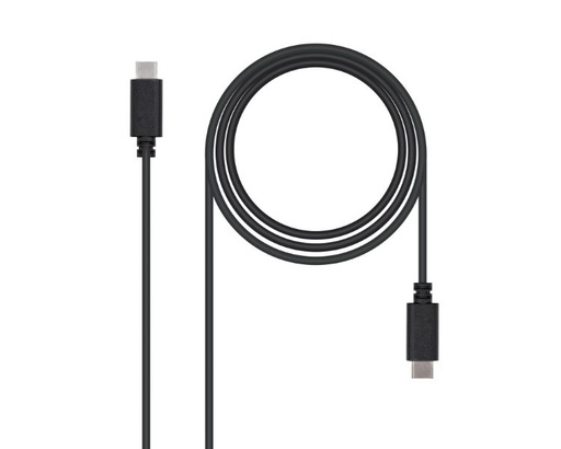 [36484] CABLE USB 2.0 3A TIPO USB-C/M-USB-C/M 2 M NEGRO NANOCABLE