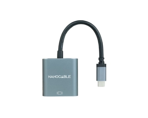 [36388] CONVERSOR USB-C A VGA. ALUMINIO 10 CM GRIS NANOCABLE