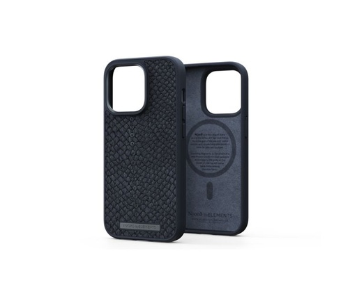 [36378] FUNDA MAGSAFE IPHONE 14 PRO PIEL DE SALMON NEGRO NJORD