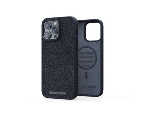 [36364] FUNDA MAGSAFE IPHONE 14 PRO MAX PIEL DE SALMON NEGRO NJORD