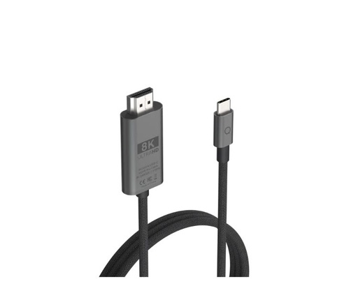[36327] CABLE HDMI V2.1 8K A USB-C NEGRO 2M LINQ