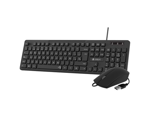 [36057] TECLADO + RATON BUSINESS SLIM SILENCIOSO WIRED NEGRO SUBBLIM