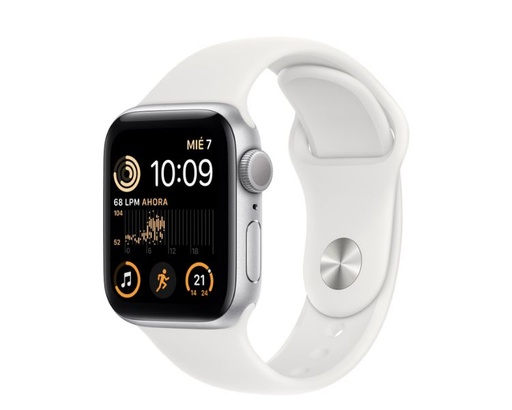 [35977] APPLE WATCH SE CAJA ALUMINIO PLATA GPS 40mm CORREA DEPORTIVA BLANCA